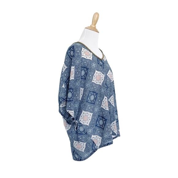 SANCTUARY Blue Sheer Swim Coverup with Shells and Beads Size S - Picture 4 of 8